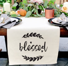 Load image into Gallery viewer, Blessed Canvas Table Runner
