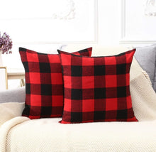 Load image into Gallery viewer, Farmhouse Buffalo Check Throw Pillow Cover
