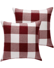 Load image into Gallery viewer, Farmhouse Buffalo Check Throw Pillow Cover
